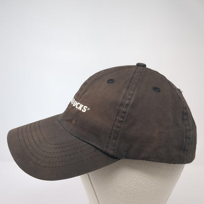 Starbucks Spell Out Strapback Hat Black One Size Adjustable Uniform