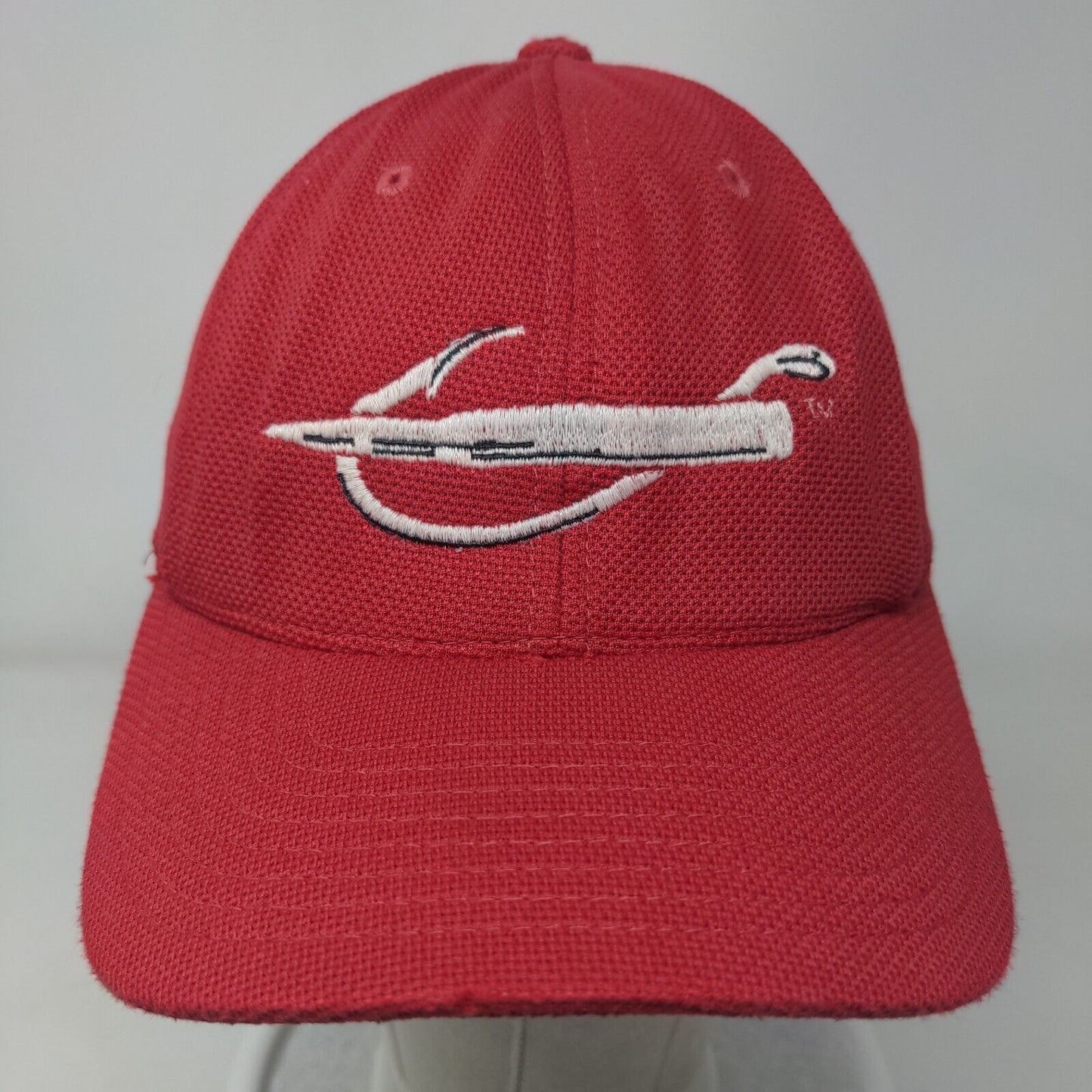 Hook & Hunt Fitted Hat Red One Size Embroidered Flexfit Yupoong