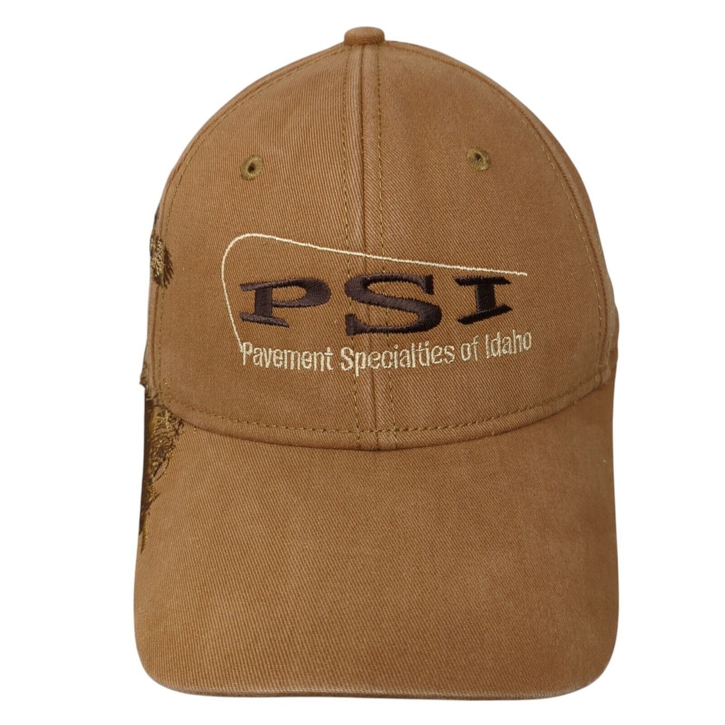 PSI Pavement Specialties of Idaho Strapback Hat Brown OS Adjustable Dri-Duck