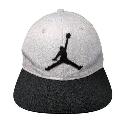Jordan Jumpman Metal Logo Snapback Hat White Youth One Size Colorblock