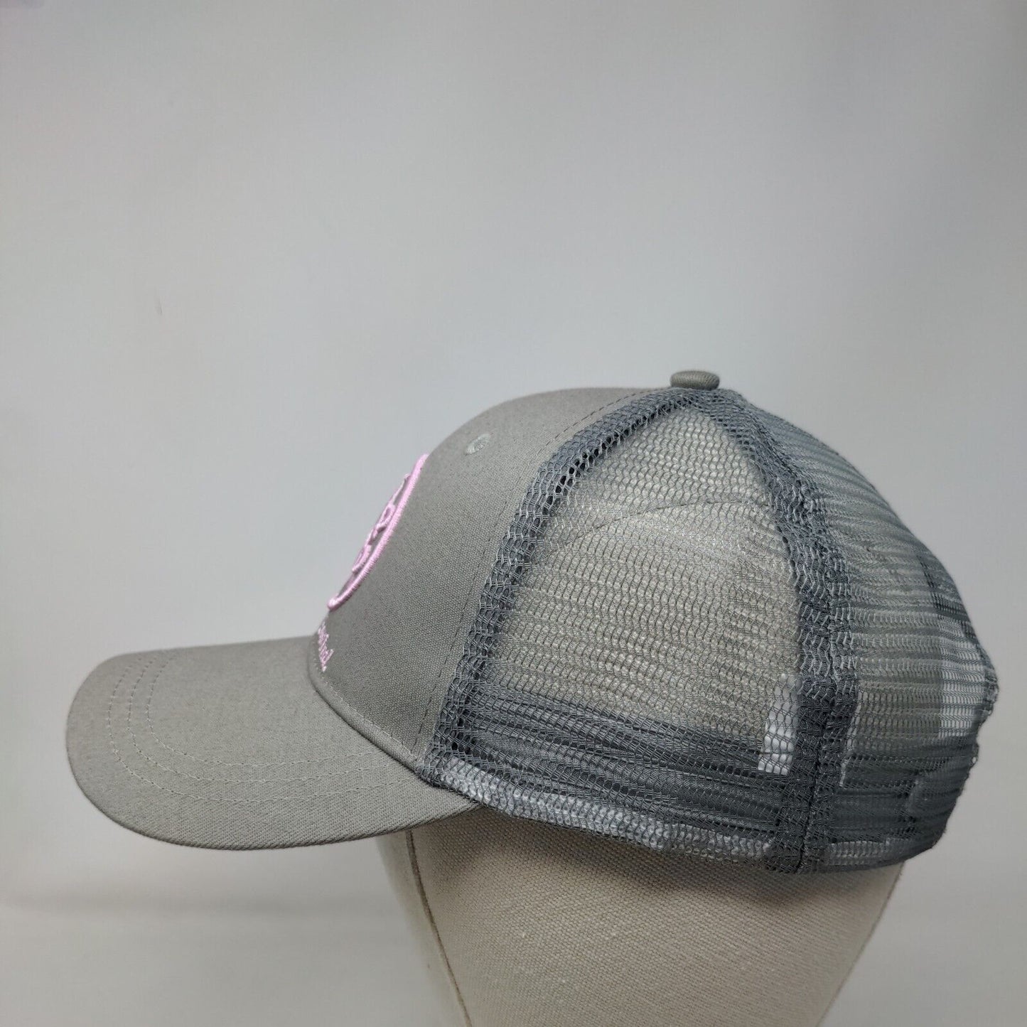 Diamond East International Strapback Mesh Back Trucker Hat Gray One Size