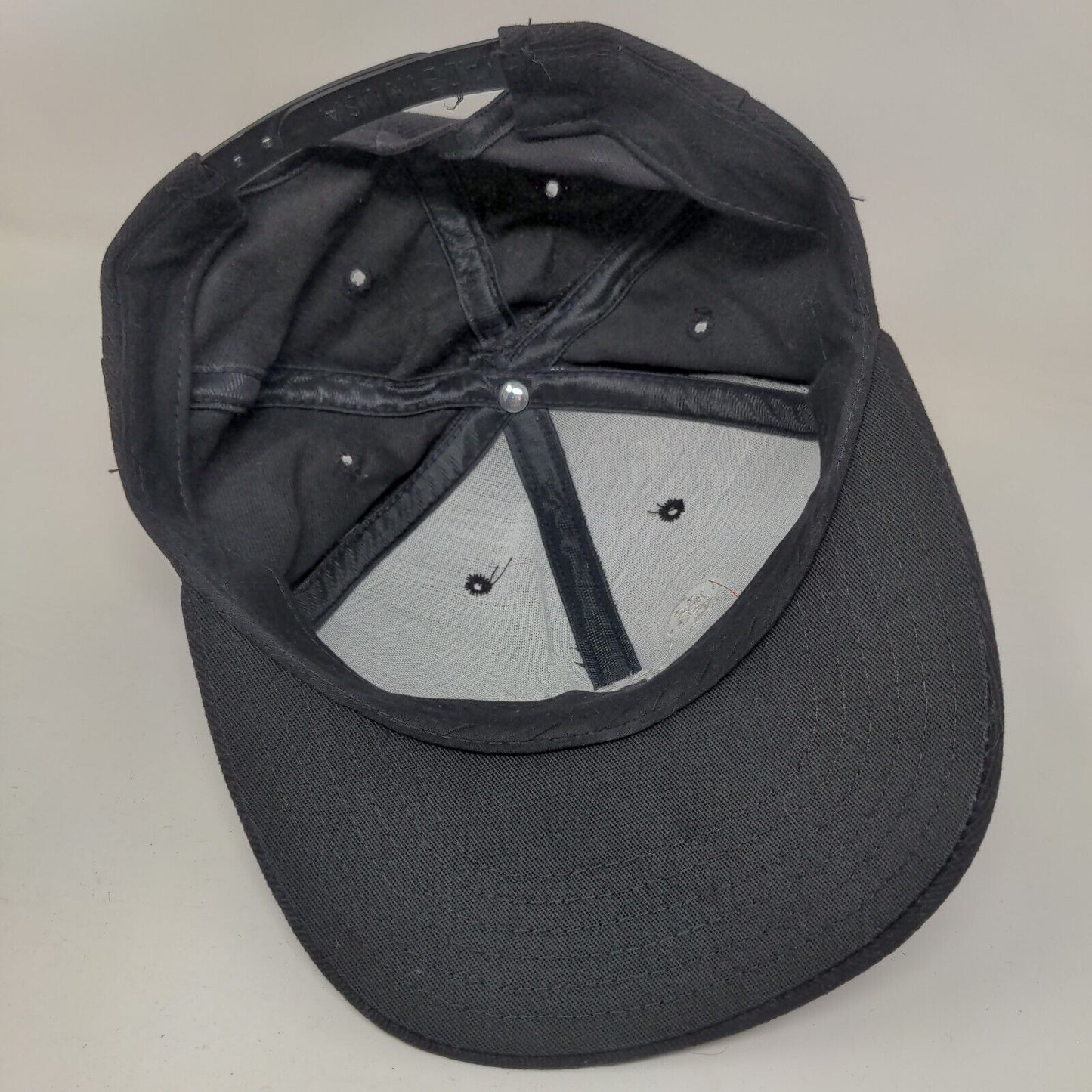 GE Plastics Snapback Hat Black One Size Adjustable Embroidered 6 Panel