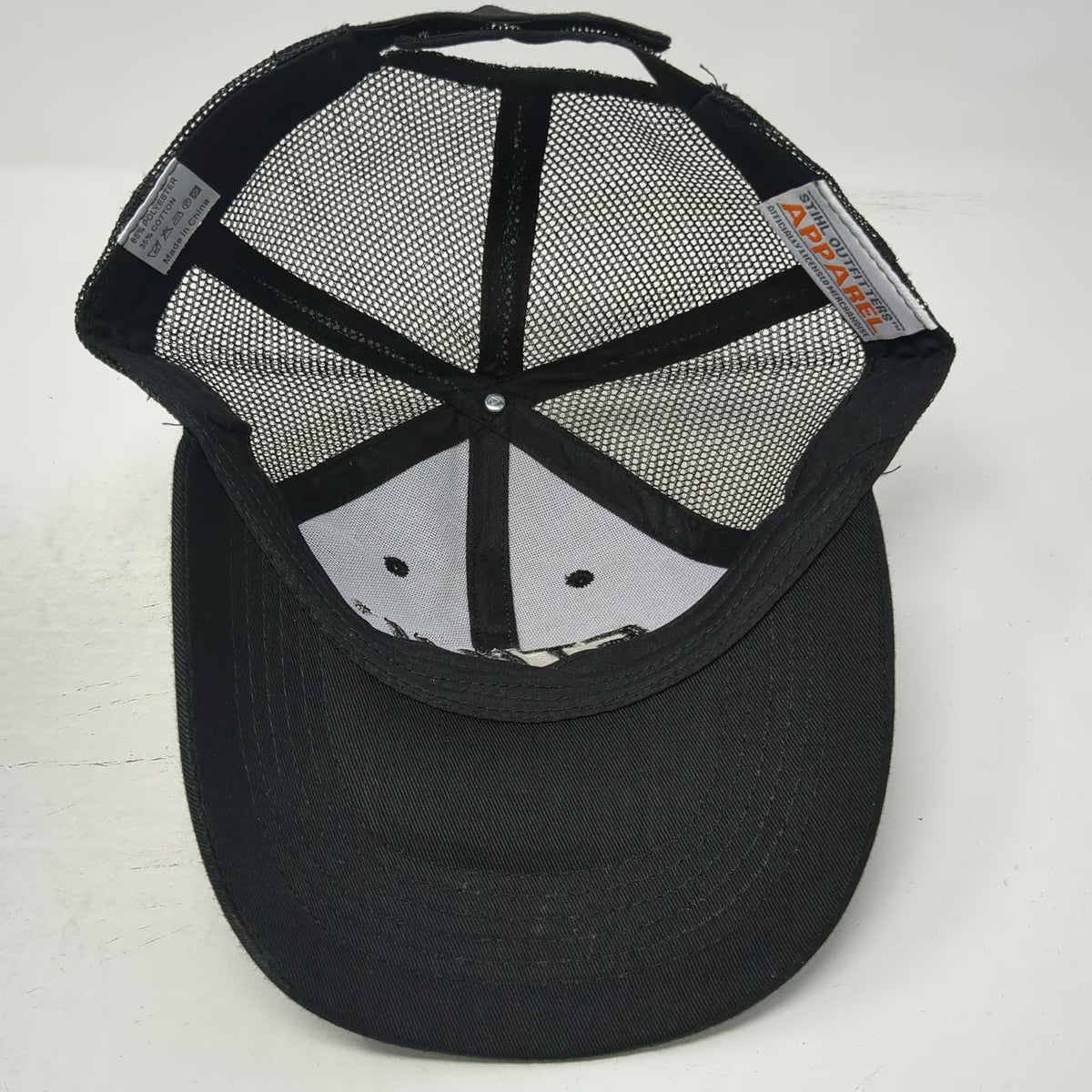 Stihl Outfitters Baseball Cap Black One Size Mesh Back Gray Strapback Logo Hat