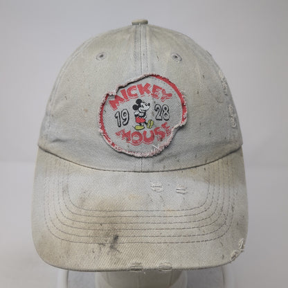 Mickey Mouse 1928 Slideback Baseball Cap Gray One Size Adjustable Disney Parks