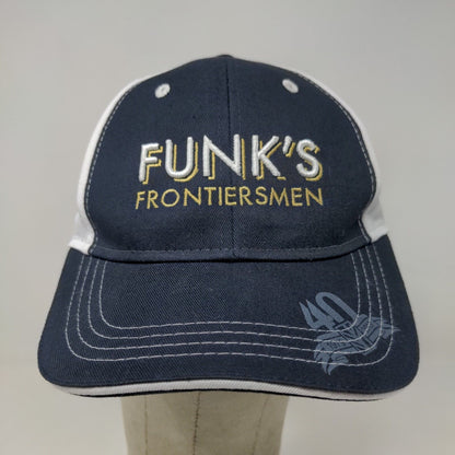 Funk's Frontiersman Men's Strapback Hat Blue White OSFA Embroidered Logo