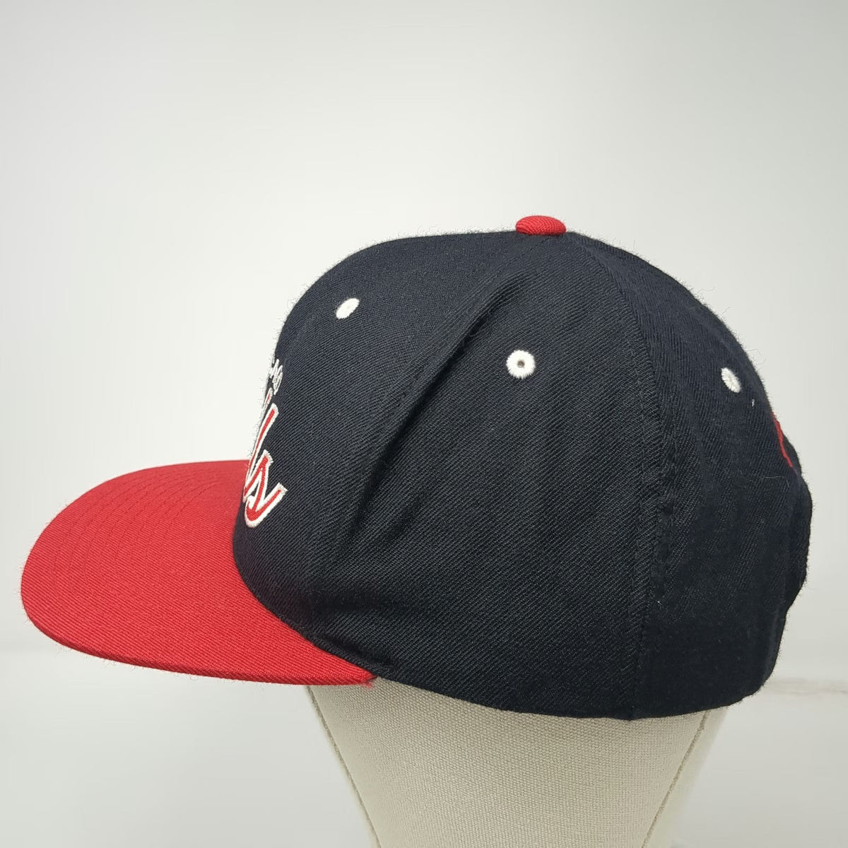 Mitchell & Ness NBA Chicago Bulls Snapback Black Red Hat One Size Wool Flat Brim