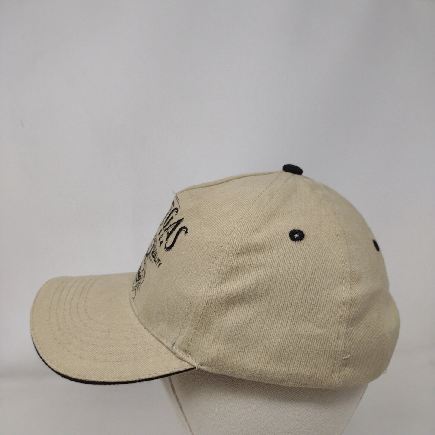 Las Vegas Sin City USA The Strip Strapback Hat Tan OSFA Adjustable 6 Panel