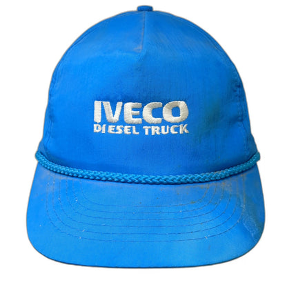 Southern Trucker Blue Hat IVECO Diesel Truck Rope Snapback USA Logistics Vintage