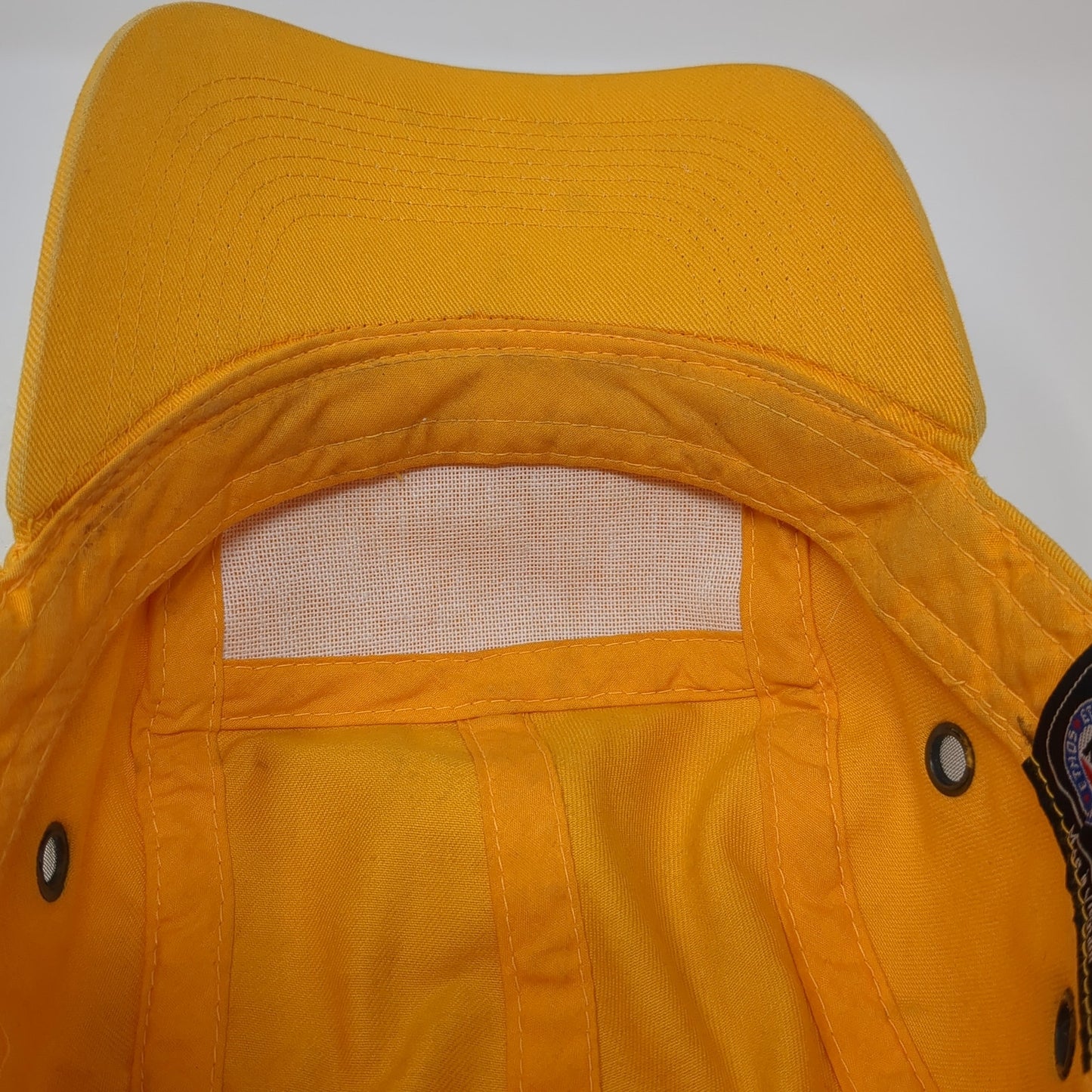 KB ETHOS Slideback 5 Panel Hat Yellow One Size Adjustable Leather Strap