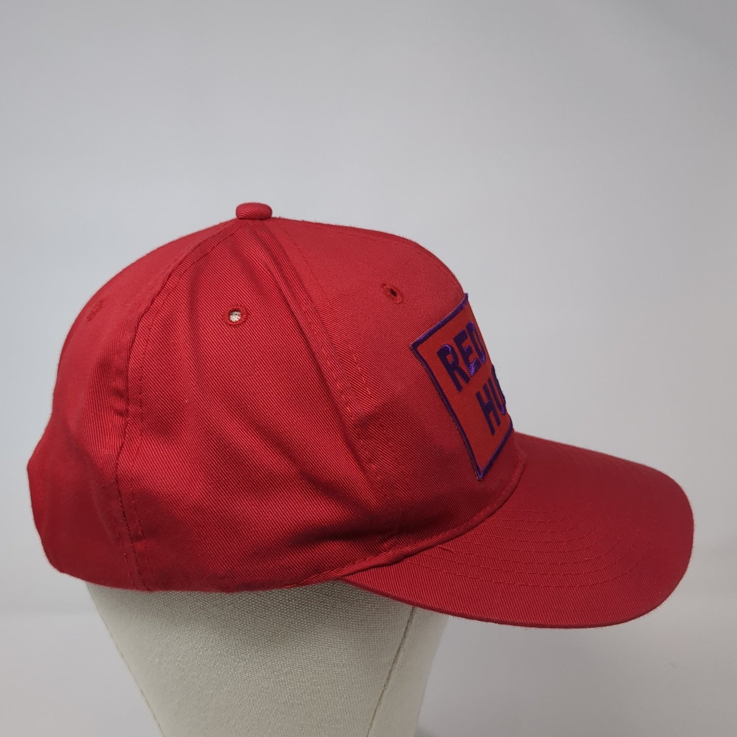 Red Hat Hubby Snapback Hat Red One Size Adjustable Embroidered 6 Panel Otto
