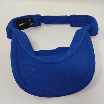 Big Al's Strapback Sun Visor Hat Blue OSFA Adjustable Sport-Tek Polyester