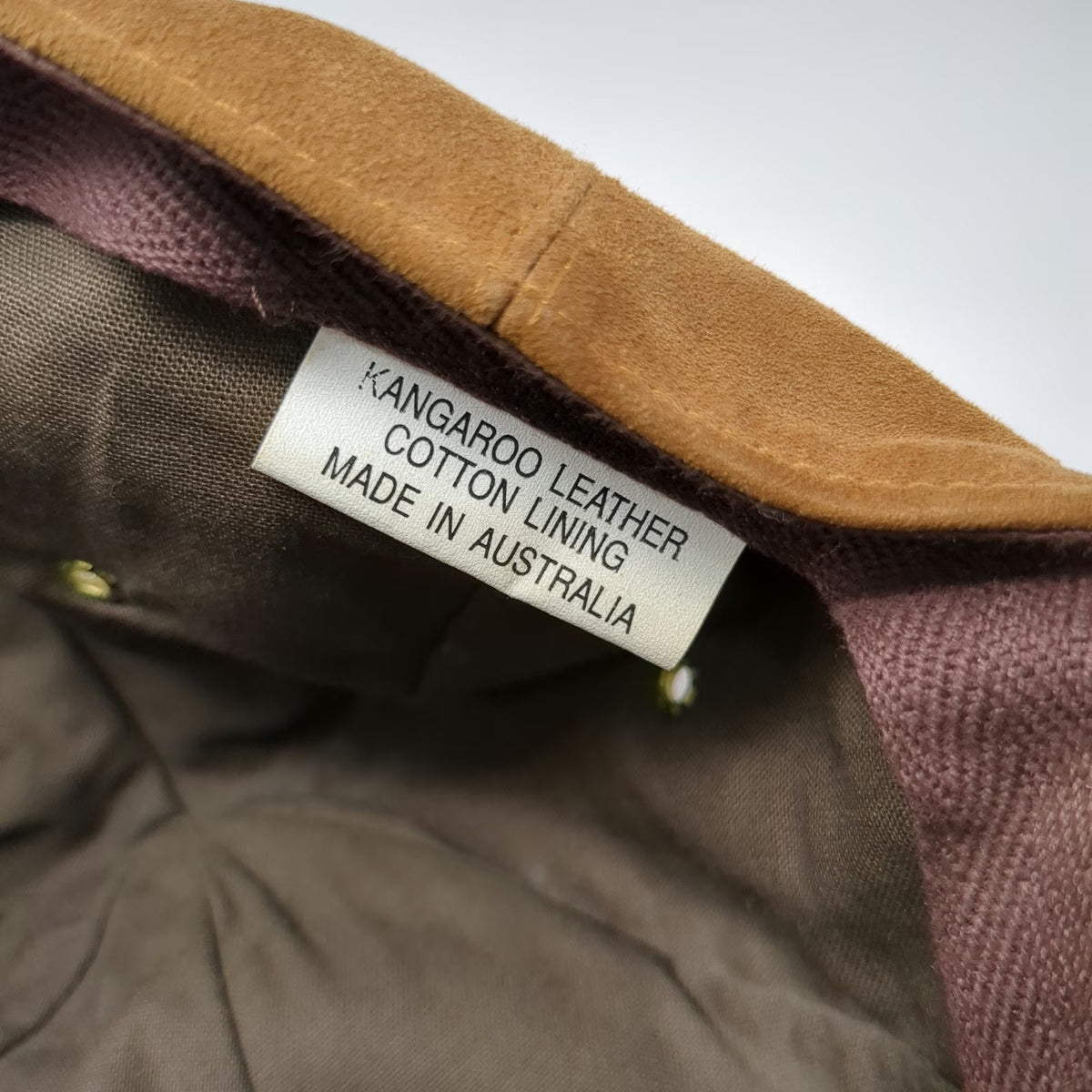 R.M. Williams Baseball Cap Brown One Size Kangaroo Leather Made in Australia Hat