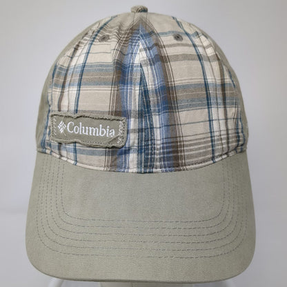Columbia Baseball Cap Green One Size Omni-Shade Plaid Patch Slideback Hat