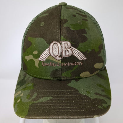 Yupoong Trucker Hat Green Camo One Size Mesh Snapback Quality Laminators