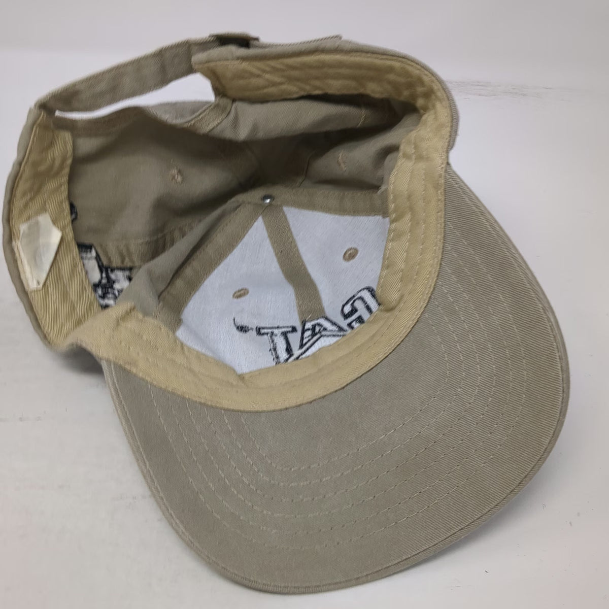 Caterpillar CAT G-Series Bulldozer Hat Beige One Size Baseball Cap Slideback