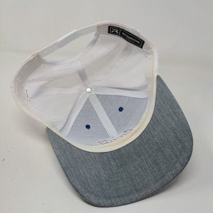 Richardson Men's Snapback Mesh Back Hat Blue Gray Embroidered Utility Logo