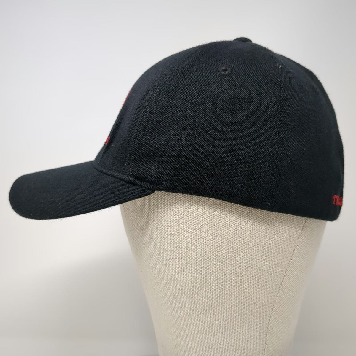 Flexfit Baseball Cap Black M Thin Air Motorsports Embroidered Hat Tan Underbrim