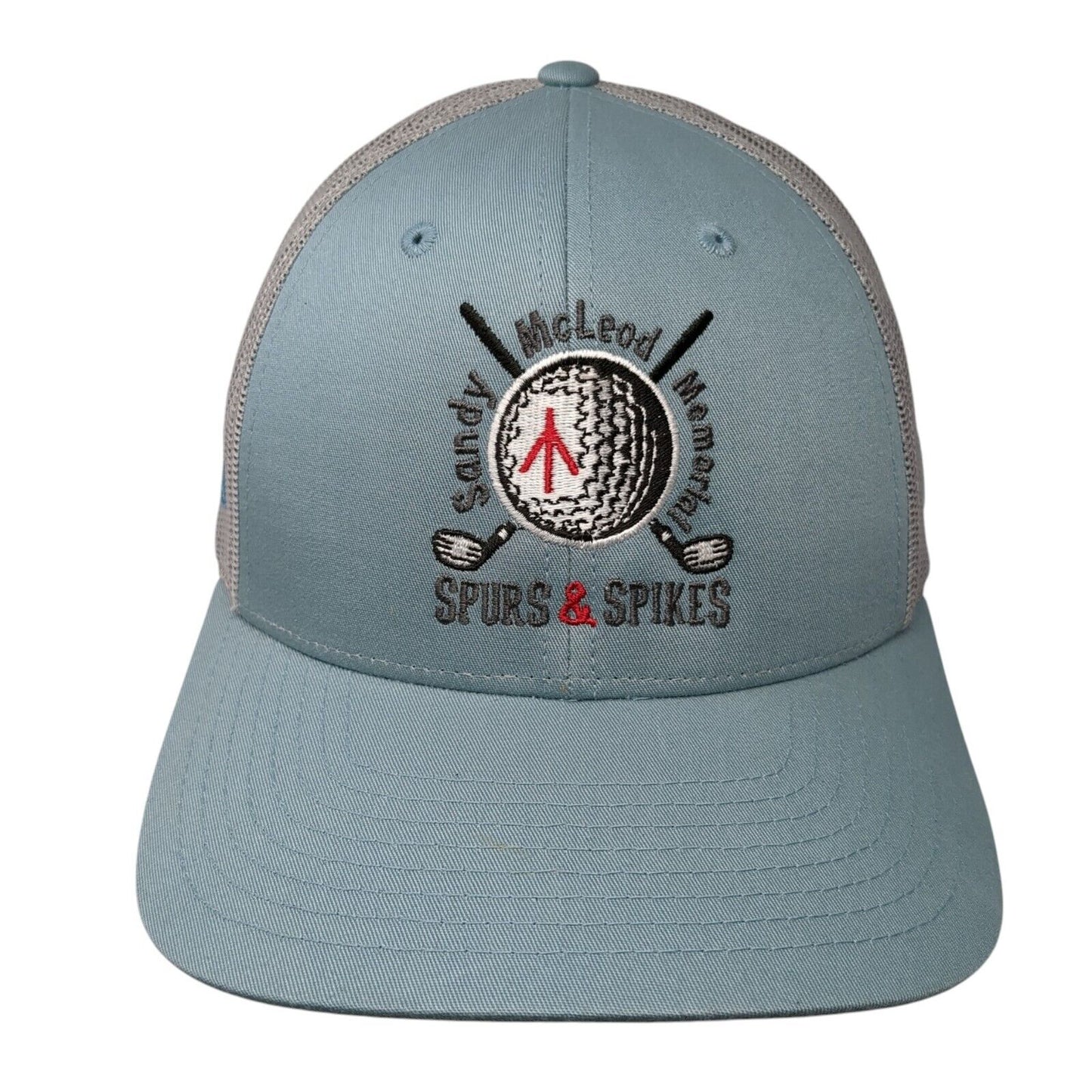 Sandy McLeod Memorial Spurs & Spikes Trucker Hat Blue M/L Mesh Back