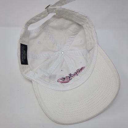 Boise Slideback Hat White One Size Adjustable Embroidered 6 Panel Perrin Cotton