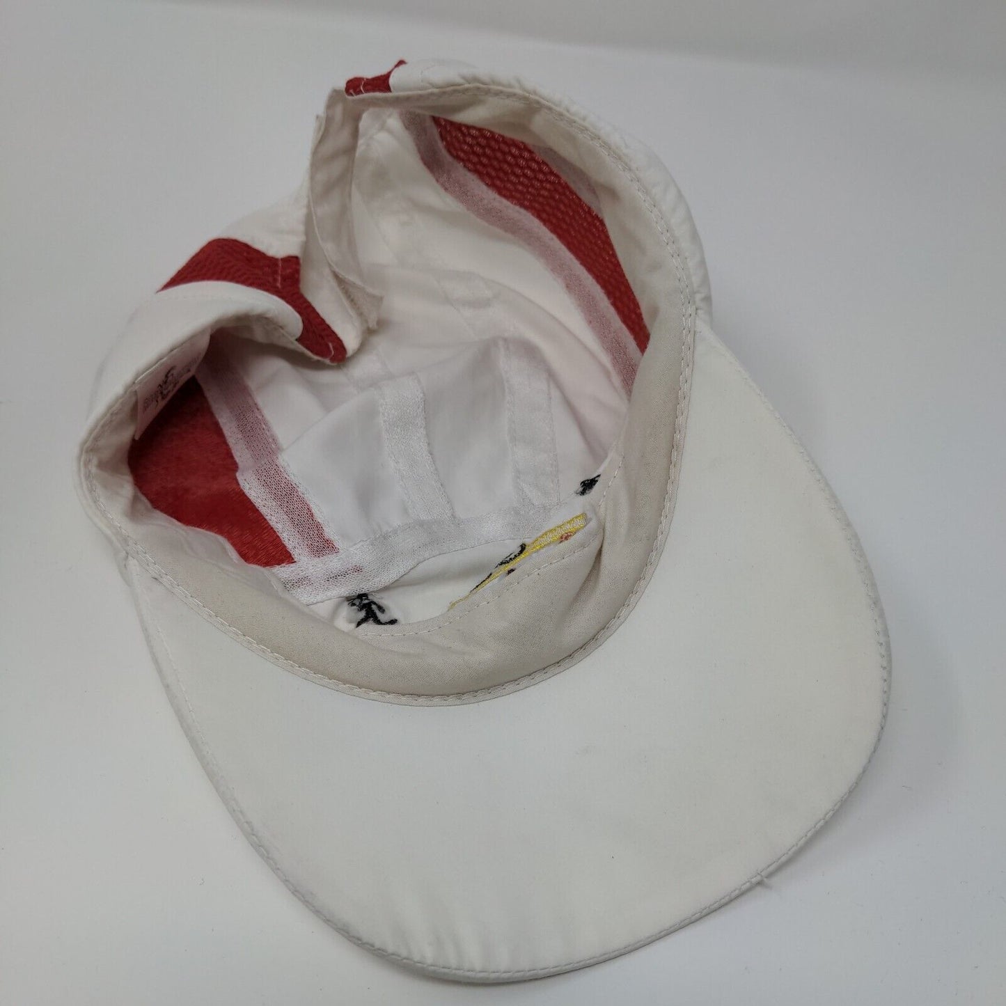 Atomic Man Duathlon Strapback Hat White OSFA Racetrackers Run-Dri