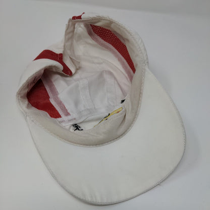 Atomic Man Duathlon Strapback Hat White OSFA Racetrackers Run-Dri