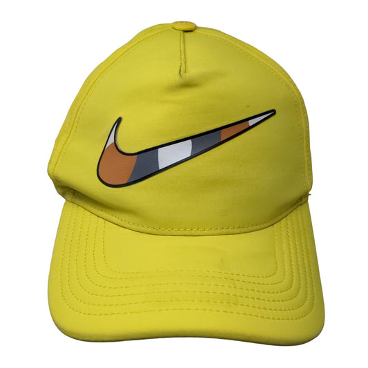 Nike Swoosh Snapback Hat Yellow One Size Adjustable Classic99 Dri-Fit