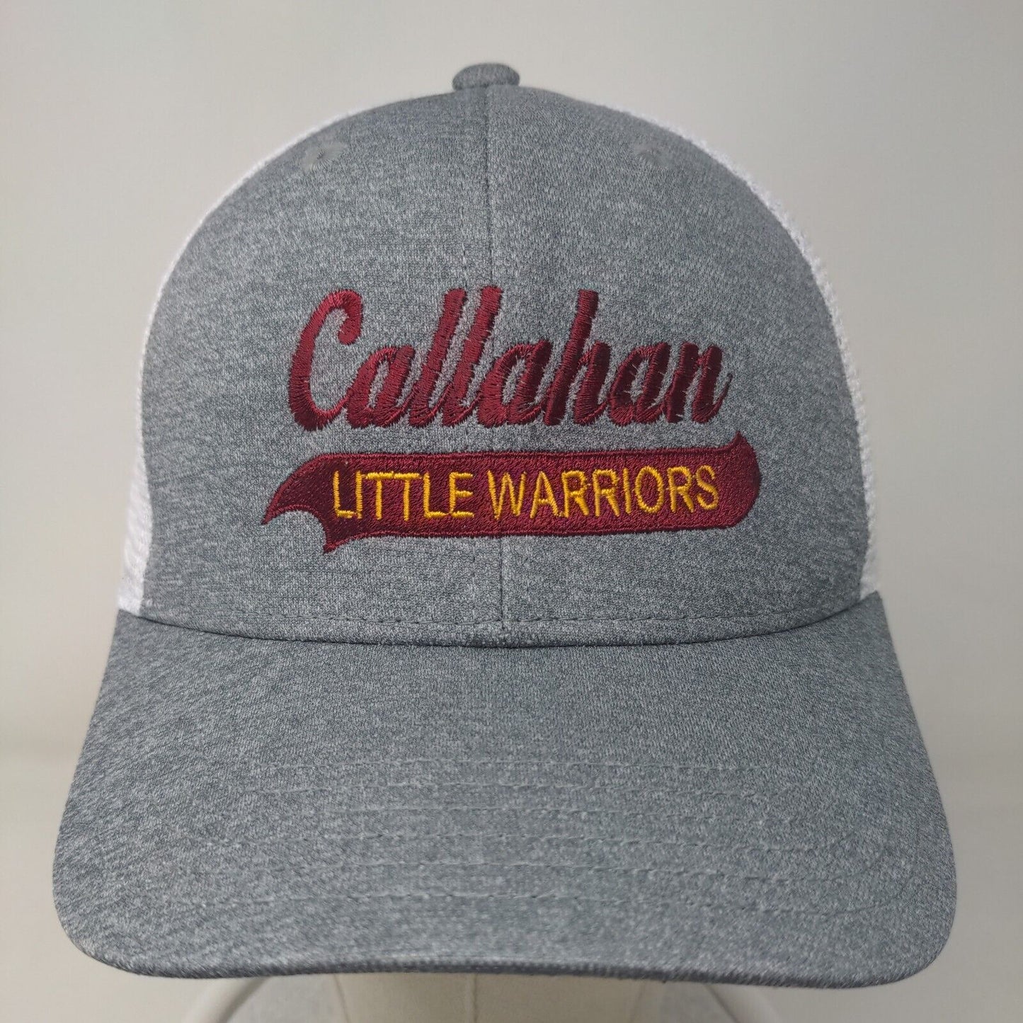 Fanthread Men's Snapback Mesh Back Hat Gray Embroidered Callahan Little Warriors