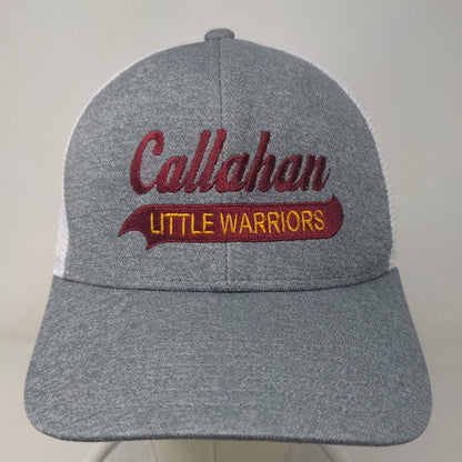 Fanthread Men's Snapback Mesh Back Hat Gray Embroidered Callahan Little Warriors