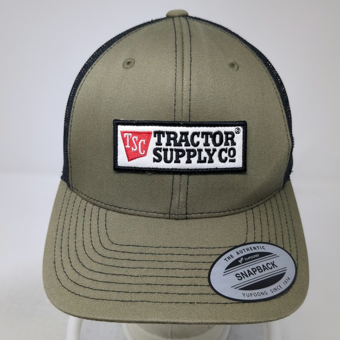Yupoong Trucker Hat Green Black One Size Tractor Supply Co Patch Mesh Snapback