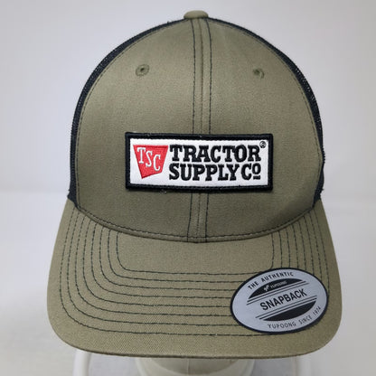 Yupoong Trucker Hat Green Black One Size Tractor Supply Co Patch Mesh Snapback