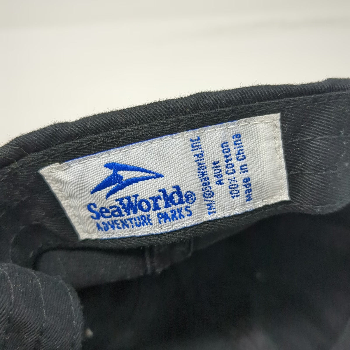 SeaWorld Adventure Parks Baseball Cap Black One Size Orca Whale Strapback Hat