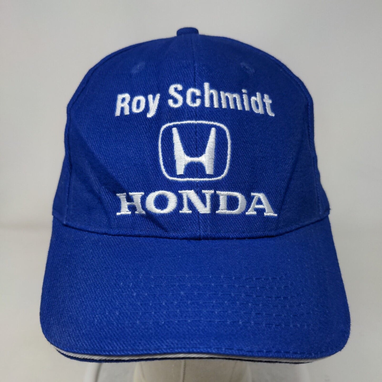 Roy Schmidt Honda Slideback Hat Blue OSFA Adjustable Embroidered 6 Panel