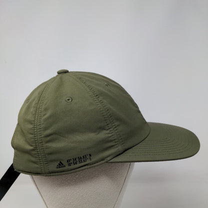 Adidas Slideback Hat Green One Size Adjustable Embroidered Aero Ready 6 Panel