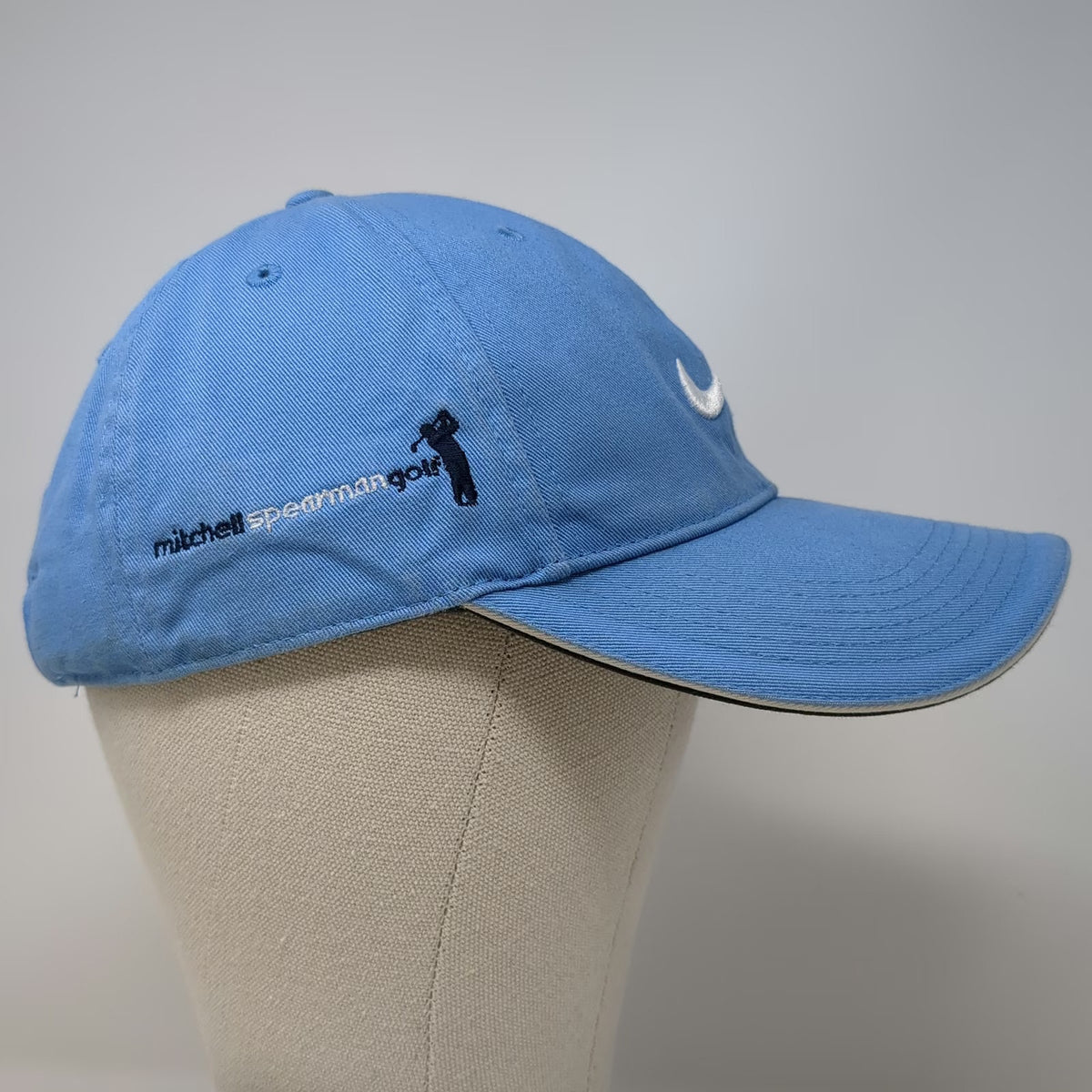 Nike Baseball Cap Blue One Size Mitchell Spearman Golf Swoosh Strapback Hat