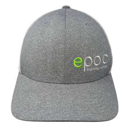 Epoc Training Center Fitted Baseball Cap Gray One Size Mesh Back Flexfit Yupoong