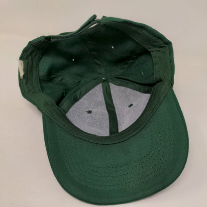 Unbranded Strapback Hat Green One Size Adjustable 6 Panel Solid Blank
