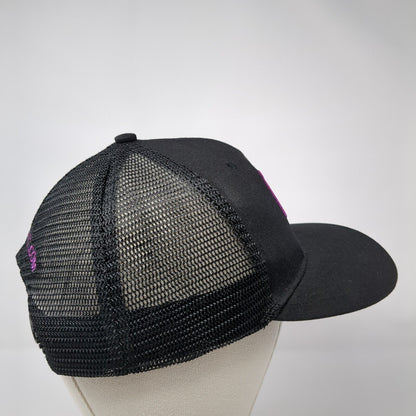 Plate Crate Snapback Mesh Back Trucker Hat Black One Size Embroidered