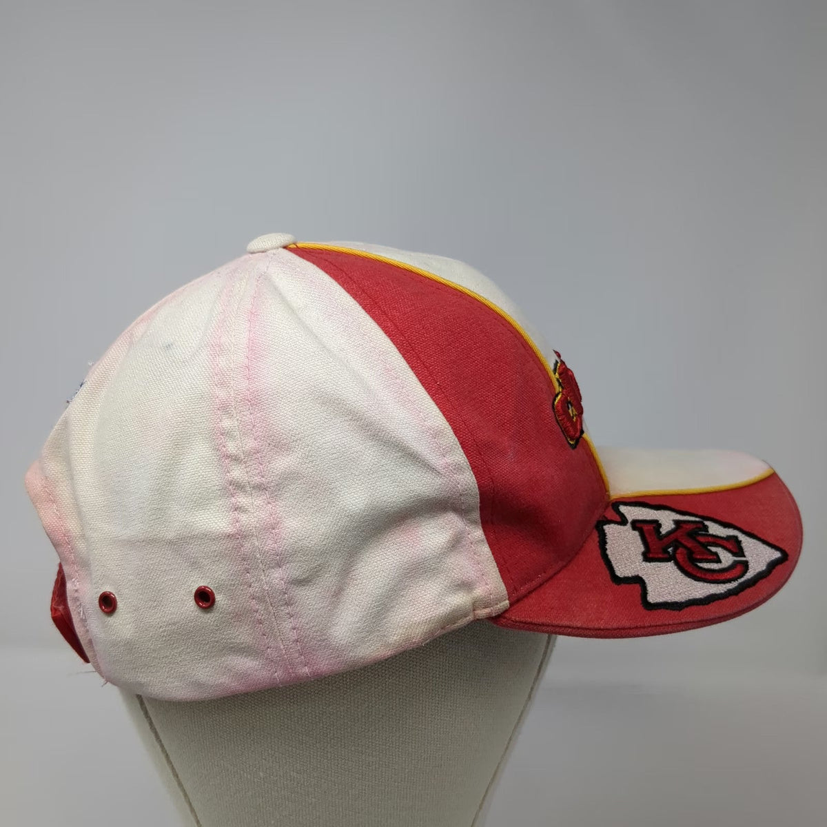 Reebok NFL Kansas City Chiefs White One Size Hat Cap Embroidered Strapback