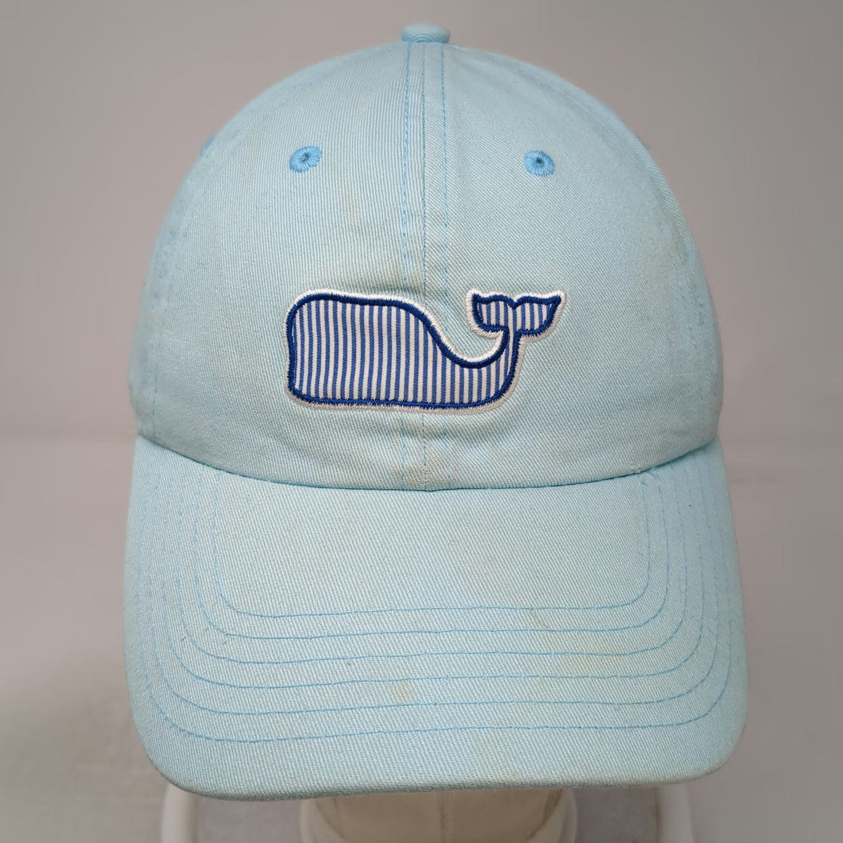 Vineyard Vines Whale Logo Blue Baseball Cap One Size Adjustable Strap Hat