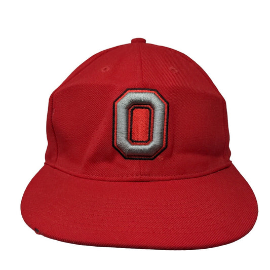 Nike 643 Fitted Hat Red Size 7 1/4 Embroidered Ohio State Buckeyes Logo