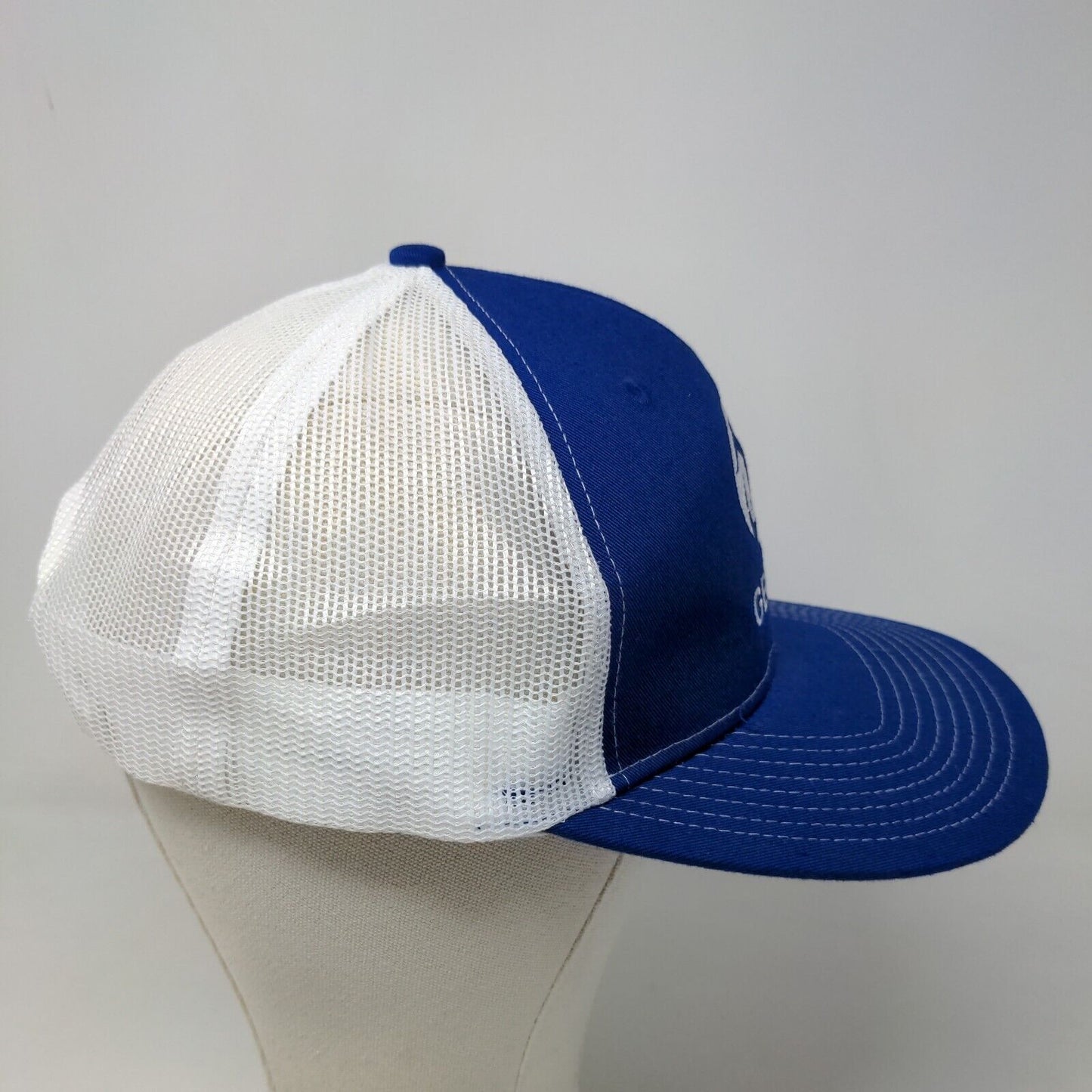 Port Authority Men's Snapback Mesh Back Hat Blue White Adjustable Embroidered