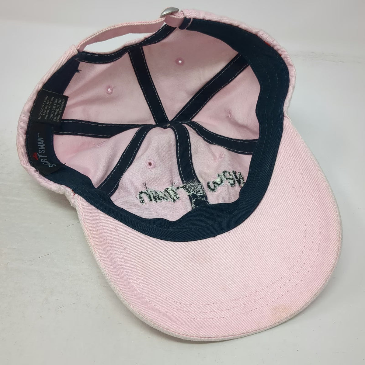 Sportsman Baseball Cap Pink One Size New Britain Ice Cream Slideback Cotton Hat