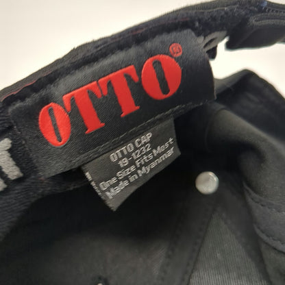 Otto Baseball Cap Black One Size Wealthy Way Lion Logo Strapback Stretch Hat