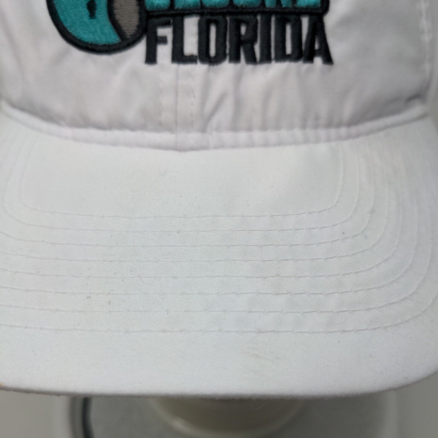 Cyber Secure Florida Strapback Hat White One Size Embroidered Trimark