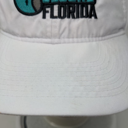 Cyber Secure Florida Strapback Hat White One Size Embroidered Trimark