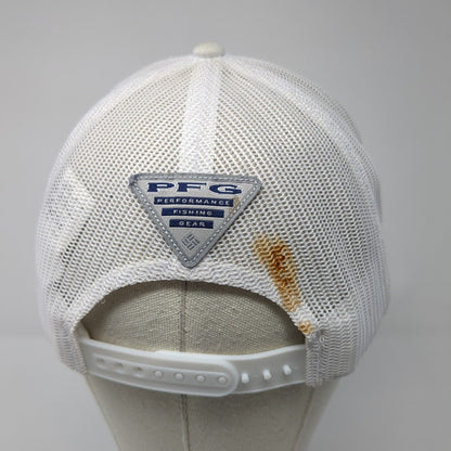 Columbia PFG Patch Snapback Trucker Hat White One Size Mesh Back Solid
