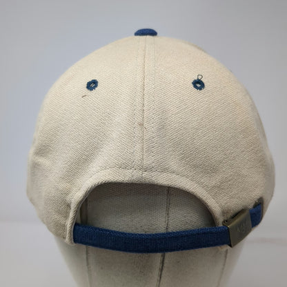 Yupoong Baseball Cap Beige Blue OS Noatak 97 Canoe Embroidery Strap Hat Vintage