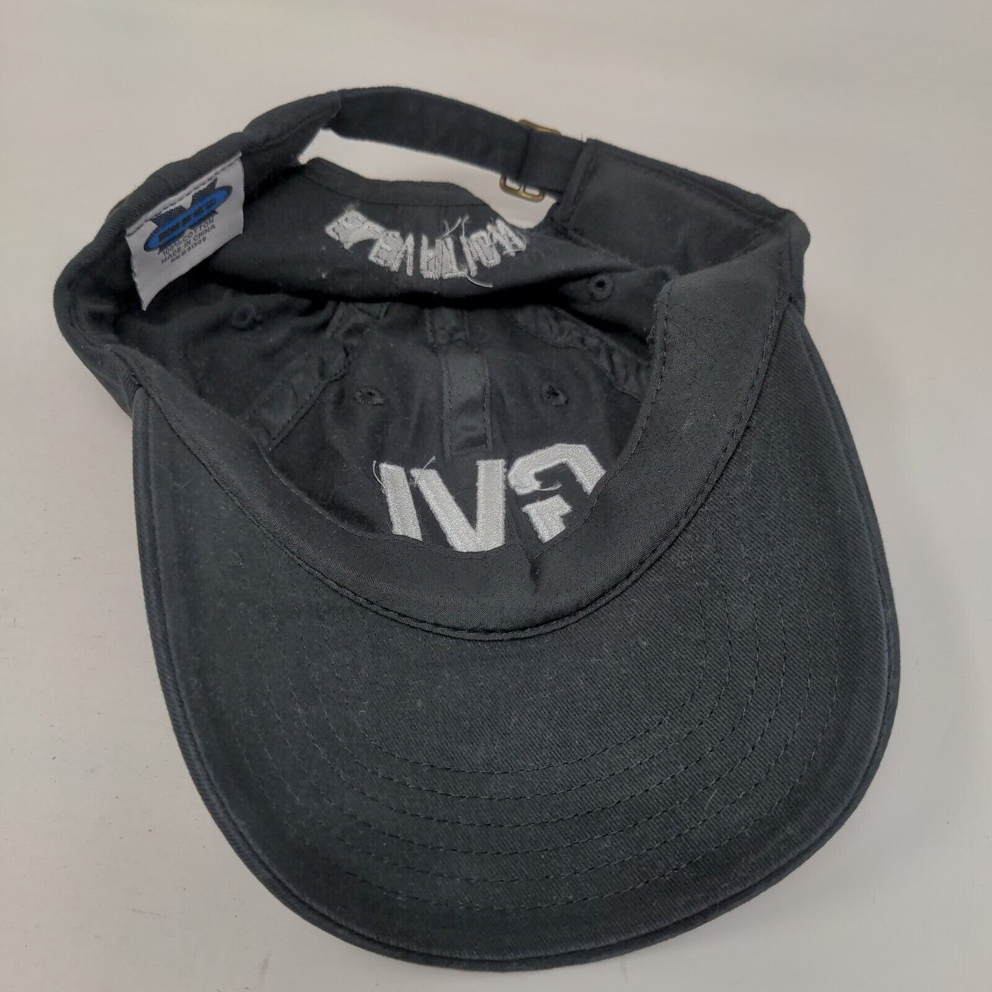 GVL ELevation Slideback Hat Black One Size Adjustable Embroidered Cotton BIG X
