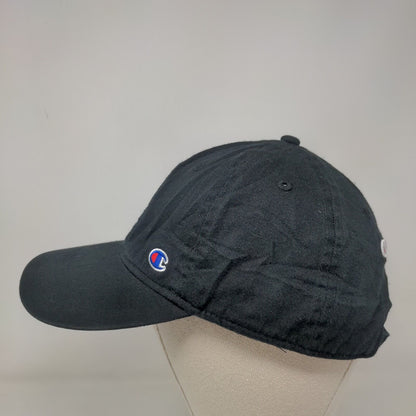 Champion Slideback Hat Black OSFA Embroidered Small Logo Adjustable