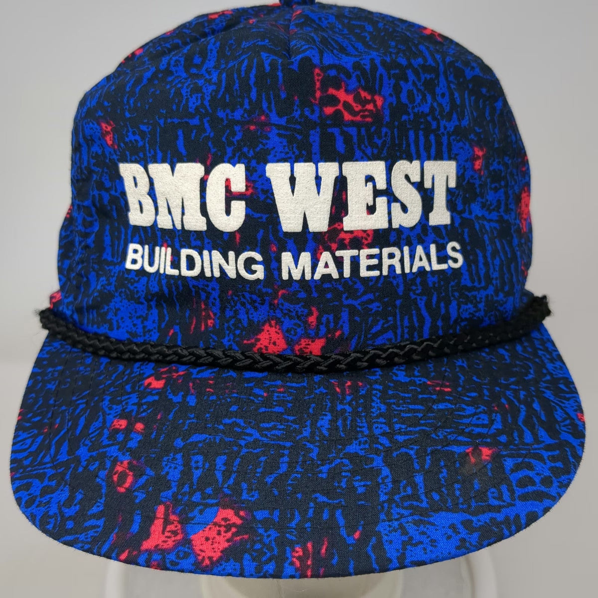 5 Panel Blue One Size Snapback Hat BMC West Building Materials All Over Print